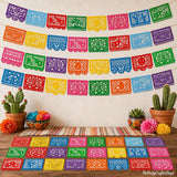 Colorful Papel Picado Banner Set, Mexican Fiesta Party Decor (4 Pack)