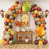 Fall Balloon Garland Arch Kit, Burnt Orange Burgundy Terracotta Sage Green Mustard Gold Balloons, Friendsgiving Autumn Birthday Decor