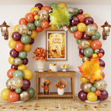 Fall Balloon Garland Arch Kit, Burnt Orange Burgundy Terracotta Sage Green Mustard Gold Balloons, Friendsgiving Autumn Birthday Decor