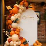 Fall Pumpkin Balloon Arch Kit, Orange Sand White Balloon Garland, Little Pumpkin Baby Shower Thanksgiving Halloween Birthday Wedding Decor