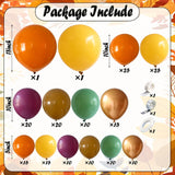 190PCS Fall Balloon Arch Kit, Burnt Orange Yellow Balloon Garland, Thanksgiving Harvest Birthday Autumn Party Decorations