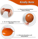 50PCS Burnt Orange Brown Fall Balloons, Nude Tan Champagne Balloon Set, Boho Thanksgiving Baby Shower Wedding Birthday Decor
