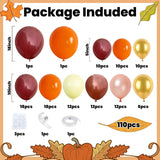 Thanksgiving Balloon Arch Kit, Orange Burgundy Yellow Rose Gold Balloon Garland, Fall Baby Shower Wedding Anniversary Party Decor