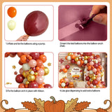 Thanksgiving Balloon Arch Kit, Orange Burgundy Yellow Rose Gold Balloon Garland, Fall Baby Shower Wedding Anniversary Party Decor