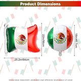 Mexican Independence Day Foil Balloons, 12-Piece Fiesta Party Decorations (Red, White, Green)