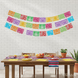 Mexican Papel Picado Banner Set, 6 Pack 108FT, Multicolor Fiesta Flags (Cinco de Mayo Decor)
