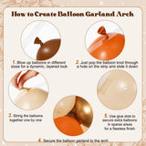 90PCS Give Thanks Foil Balloon Arch Kit, Burnt Orange Brown Blush Gold Confetti Balloons, Pumpkin Maple Leaf Thanksgiving Party Decor