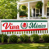 Viva Mexico Banner, Mexican Independence Day Yard Sign, Outdoor Hanging Decoration