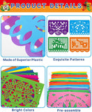 Mexican Fiesta Papel Picado Banner Set, 8-Pack 144FT Party Decorations