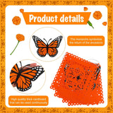 Butterfly Papel Picado Banner, Dia de los Muertos Decorations (6 Pack)