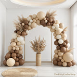 Boho Balloon Garland Arch Kit, Neutral Earth Tones, Birthday Party Decorations