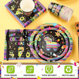 Mexican Graduation Fiesta Tableware Set, 252 Pieces for 36 Guests (Plates, Cups, Napkins, Cutlery)