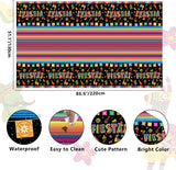 Mexican Fiesta Tablecloth Set, 4-Pack Taco Party Decor (86x51 Inch)