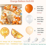 Orange White Nude Balloon Arch Garland Kit, Orange Foil Balloons, Fall Autumn Baby Shower Bridal Wedding Birthday Party Decor