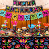 Mexican Fiesta Party Set, 144-Piece Tableware, Floral Mandala Design (20 Guests)
