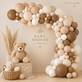 Boho Neutral Balloon Garland Arch Kit, Matte Earth Tone Balloons, Baby Shower Party Decor