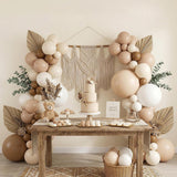 Boho Neutral Balloon Garland Arch Kit, Matte Earth Tone Balloons, Baby Shower Party Decor