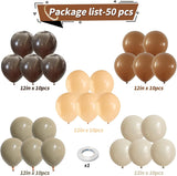 Neutral Latex Balloons, 12 Inch Earthy Tones, Boho Baby Shower Decor
