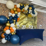 Navy Gold Burnt Orange Balloon Arch Kit, Class of 2026 Graduation Party Decor