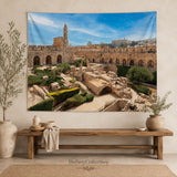 Jerusalem Cityscape Backdrop, Western Wall Jewish Party Decor (70.8 x 43.3 Inch)