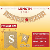 Burlap Shana Tova Banner, Rustic Rosh Hashanah Jewish New Year Garland Decor