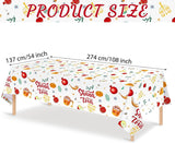 Rosh Hashanah Shana Tova Tablecloth, Jewish New Year Plastic Party Decor (3 Pack)