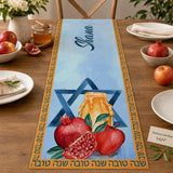 Rosh Hashanah Table Runner, Shana Tova Jewish New Year Decor (13x72 Inch)