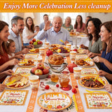Rosh Hashanah Tableware Set, 168-Piece Jewish New Year Party Supplies (Shana Tova)