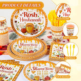 Rosh Hashanah Tableware Set, 168-Piece Jewish New Year Party Supplies (Shana Tova)