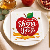 Rosh Hashanah Napkins, Shana Tova Apple Honey Paper Party Tableware (100PCS)