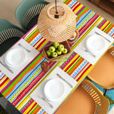 Mexican Fiesta Plastic Tablecloth, Disposable Rectangle Table Cover, Birthday Party Decorations