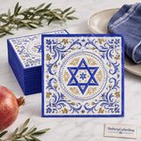 50PCS Rosh Hashanah Napkins, Shana Tova Cocktail Paper, Jewish Holiday Party Supplies
