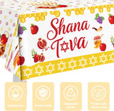 Rosh Hashanah Tablecloth, Jewish New Year Plastic Table Covers (3PCS)