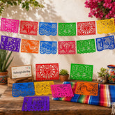 Papel Picado Banner 18FT, Mexican Fiesta Party Decorations, Birthday Decor