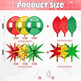 6PCS Mexican Independence Day Star Balloons, Red Green Gold Foil Party Decorations