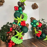 Mexican Independence Day Balloon Set, Red Green Brown Confetti Latex (12 Inch)