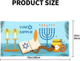 Yom Kippur Holiday Banner, Jewish Festival Backdrop, Party Photo Booth Decor (70x35 Inch)
