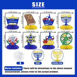 8-Piece Passover Honeycomb Centerpieces, Jewish Holiday Table Decorations
