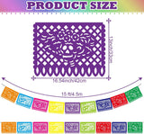 Mexican Papel Picado Banners 540FT, Bulk Fiesta Party Flags, September 16 Independence Day Decorations