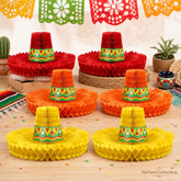 Mexican Sombrero Honeycomb Centerpieces, Fiesta Table Decor (6PCS)