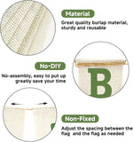 Green Burlap Happy Birthday Banner, Rustic Party Backdrop Decor (Pre-Strung)