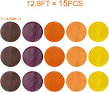 192FT Fall Circle Dot Garland, Ombre Autumn Party Backdrop (15 Strings)