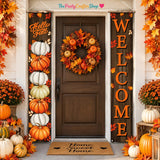 Autumn Porch Banner Set, 2pc Polyester Hanging Signs (72x12 Inch)