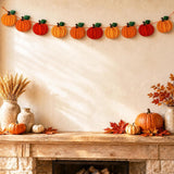 3D Pumpkin Paper Banner, Autumn Garland, Thanksgiving Bunting Decor