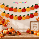 3D Pumpkin Paper Banner, Autumn Garland, Thanksgiving Bunting Decor