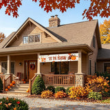 Fall Porch Banner, Autumn Yard Sign, Harvest Party Decoration (250x45cm)