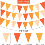 Fall Pennant Garland Set, Autumn Triangle Bunting, Thanksgiving Party Decor