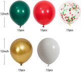 Mexican Independence Day Balloon Garland Kit, Green Red White Gold Fiesta Decorations