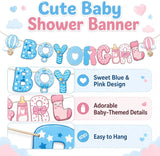 Pink Blue Gender Reveal Banner, Baby Shower Photo Backdrop (Boy or Girl)