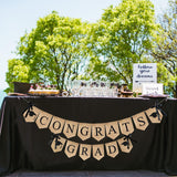 2026 Graduation Burlap Banner, Rustic Congrats Grad Garland (8.2ft)